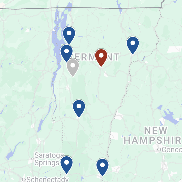 Google map of 2025 VT VTH locations