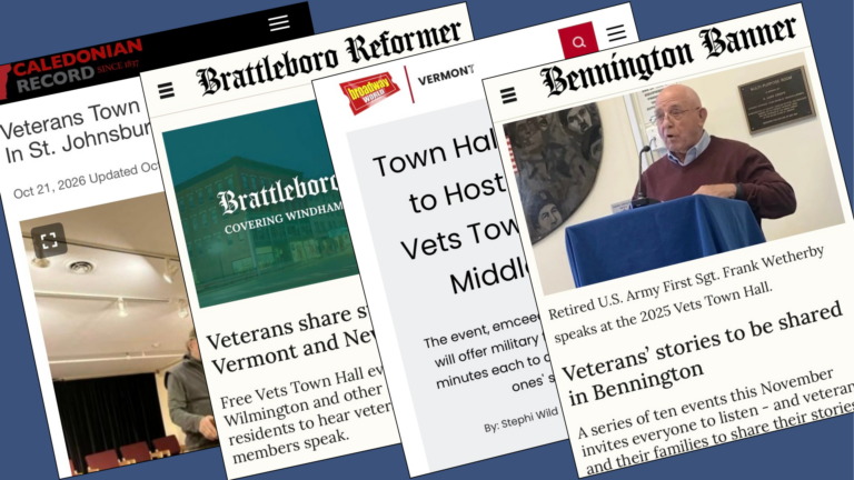 2026 Vets Town Halls in the media